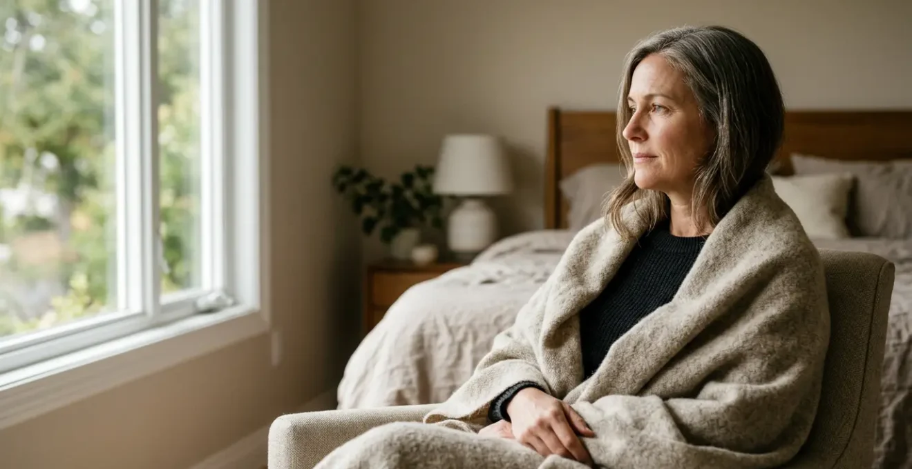 Ritratto di donna che guarda con serenità verso l'orizzonte dopo la ricostruzione mammaria