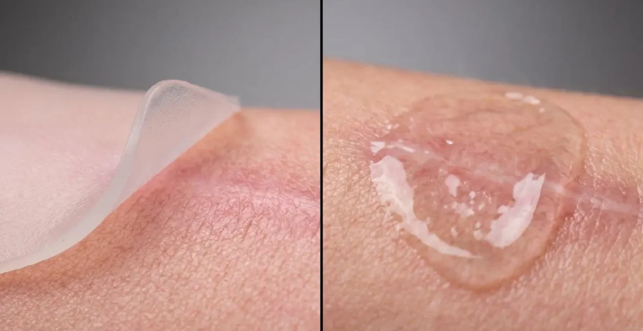 Confronto tra fogli di silicone e gel per trattamento cicatrici