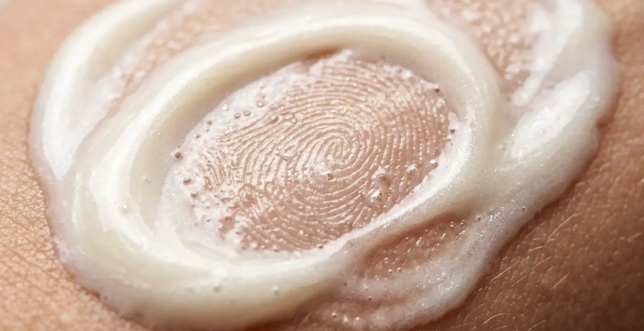 Texture di crema solare premium con riflessioni dorate